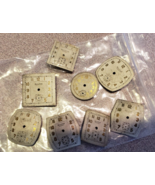 LOT of 8 Vintage 50's 1940s Bulova Men's Watch Movement dials Subdial Go... - $37.98