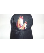 beautiful Embroidered  Horse Design Mens Womens BLACK Baseball Cap Hat O... - $9.10 CAD