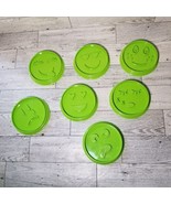 Pampered Chef Green Emoji Cookie Cutter Set Of 7 Kids Baking Kitchen Hel... - £6.86 GBP