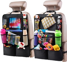 Backseat Car Organizer Kick Mats Back Seat Protector with Touch Screen Tablet Ho - £48.39 GBP