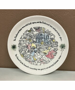 BUFFALO CHINA Dickens A Christmas Carol Season&#39;s Greetings Decorative Pl... - $287.76 MXN