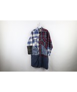 Vintage 90s Y2K Streetwear Womens Large Tall Custom Made Flannel Shirt D... - $1,380.37 MXN