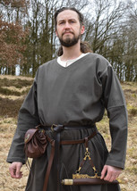 Olive Kragelund Viking Tunic – Long Sleeve Medieval Canvas Garb, 11th Ce... - $1,265.74 MXN