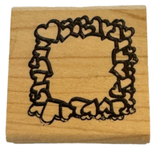 Touche Rubber Stamp Heart Frame Small Valentines Day Square Card Making 792-D - £3.12 GBP