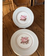 Vtg Noritake Rosemont China Dinner Plates 10.5” Set Of 7 Pink Floral Gra... - €33,97 EUR