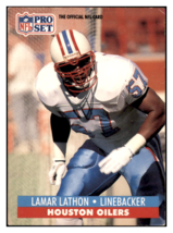 1991 Pro Set Lamar
  Lathon   Houston Oilers Football Card
  GMMGA - $0.50