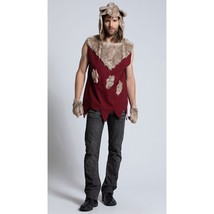 Dreamgirl Men&#39;s Sexy Bad Wolf Costume Faux Fur Red Riding Hood Halloween L - £31.00 GBP