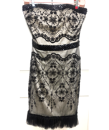 Lyndia Procanik Black &amp; White Lace Lined Sweetheart Neckline Sleeveless ... - $40.93 CAD
