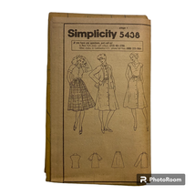 Simplicity 5438 Dress Pattern Size 10 1982 Uncut No Envelope Knee Length... - $9.87