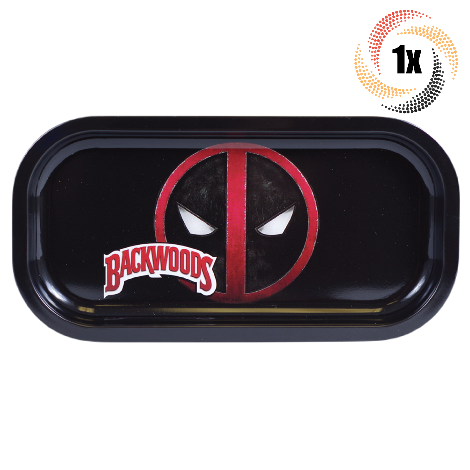 1x Tray Backwoods Mini Metal Smoking Rolling Tray | Superhero Logo Design - $13.30