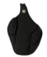 Vintage Nylon Gun Holster Black Soft Case Snap Closure 9.5x6.5 - $15.30