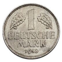 1958-G Germany Federal Republic Mark (About XF Condition) KM# 110 - $168.46