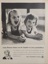 1961 Print Ad Bell Telephone System Grandma Talks to Grandchildren On Phone - $20.68