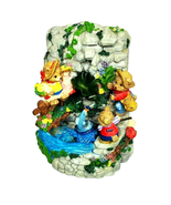 Bears Musical Water Fountain Fishing Waterfall Hand Painted 8 x 6 Tested - £15.64 GBP
