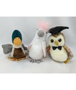 Ty Beanie Plush Lot Jake Duck Kuku Smarter Owl Stuffed Animal Toy - $15.25