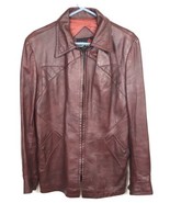 Great Things Made in Canada Leather Jacket Reddish Brown Women&#39;s Medium - $37.12