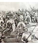 San Juan Hand To Hand Combat Spanish American War 1899 Victorian Print D... - $40.99 CAD