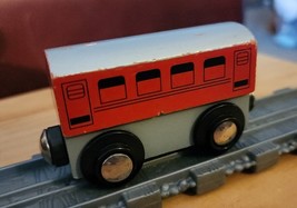 Toys R Us Red Coach Cart Wooden Railway  Magnetic - $9.61