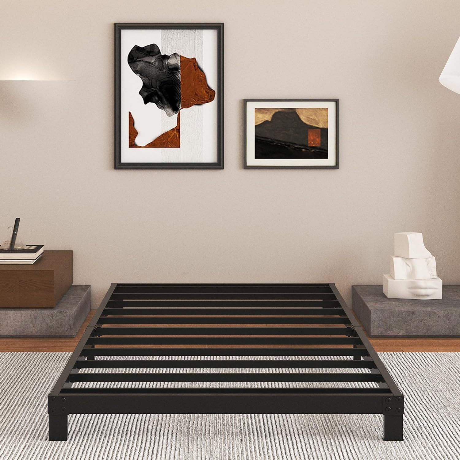 5 Inch Low Bed Frame Twin, Heavy Duty Twin Bed Frames Low Profile, No Bo... - $90.96
