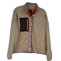 Wild Fable Sz S NWT Snap Button Sherpa Jacket ~ Long Sleeve ~ Nude - £14.78 GBP