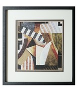 Geometric Forest framed matted abstract art print Artist Richard Hall - $92.57