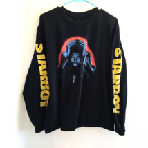 The Weeknd XO STARBOY Black Long Sleeve Shirt Large Spell-out lettering Concert - £34.00 GBP