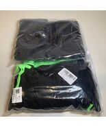 Lot 2 Men’s Athletic Pants Black XL Neon Green/ Gray Trim 100% Polyester... - $310.79 MXN