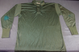 Usaf Army Shirt Green Sleeping Heat Retentive Moisture Resistant Medium Defects - £11.38 GBP