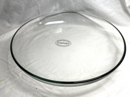 Vintage Longaberger Clear Glass Shallow Serving Bowl 12&quot; - $53.31 CAD