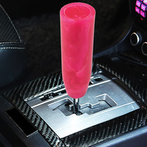 Universal Pearl Long Stick Pink Manual Car Gear Shift Knob Shifter Lever Head - £14.05 GBP