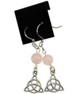 Triquetra and Rose Quartz Earrings! - $7.87
