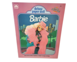 VINTAGE 1991 DELUXE PAPER DOLL BARBIE PRECUT CLOTHES MATTEL BOOK NEVER USED - $33.25