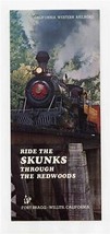 Ride the Skunks Through the Redwoods Brochure California Western Railroad - £13.98 GBP