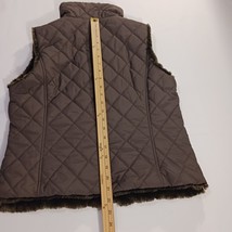 Weatherproof Women's Brown Faux Fur Reversible Full Zip Vest Size Medium image 8