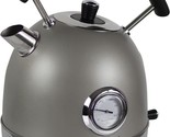 West Bend Retro Style Gray Electric Kettle 1.7 Liter 1500W Auto Shut Off - $37.99