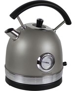 West Bend Retro Style Gray Electric Kettle 1.7 Liter 1500W Auto Shut Off - £30.01 GBP