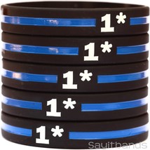 Set of 1* Wristbands - 1 Asterisk Bracelets - One Ass To Risk Thin Blue ... - £1.19 GBP+