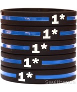 Set of 1* Wristbands - 1 Asterisk Bracelets - One Ass To Risk Thin Blue ... - $177.77 MXN+