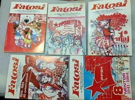 old 5 albanian FATOSI magazines books-Enver Hoxha-comunism time-illustrated-1984 - £7.90 GBP