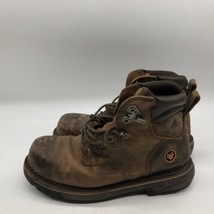 HAWX Men’s Comp Toe Lace Up Brown Leather Boots Size 11 D replacment insoles - £35.83 GBP