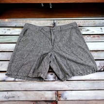 Marc Anthony Mens Gray Flat Front Chino Shorts Flat Front size 40 Pre-owned  - £7.24 GBP