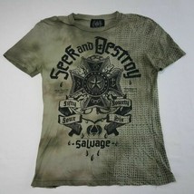 Seek And Destroy Men&#39;s T-Shirt Size Medium Tie Dye Green Ti18 - £12.05 GBP