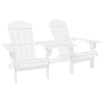 Garden Adirondack Chair Solid Fir Wood White - £74.66 GBP