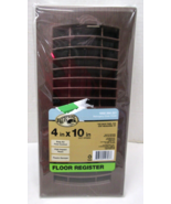 Hampton Bay ~ 4&quot; x 10&quot; HVAC Resin Floor Register ~ Mahogany Grain Finish... - $19.53 CAD
