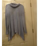 New Directions Blue Glitter Sparkle Turtleneck Sweater Long sleeve  XL - $11.50