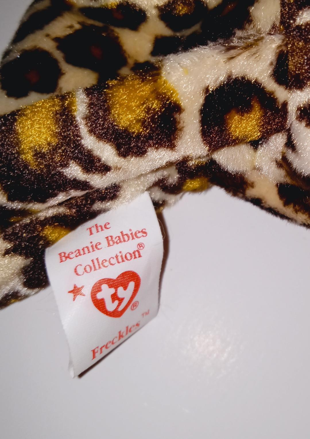 Image 5 of TY Beanie Baby Babies Original Freckles the Spotted Leopard with TY tag Error