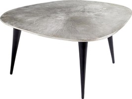 Coffee Table Cocktail Cyan Design Triata Raw Nickel Bronze Aluminum - £875.29 GBP