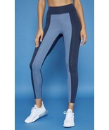 NWT DLC Resistance Perforated Colorblock Leggings Blue Bandier exclusive XS - $102.57 CAD