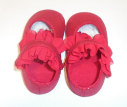 Baby Deer Red Mary Jane Dress Booties Crib Shoes Girls Newborn Size 1 Ch... - $27.71