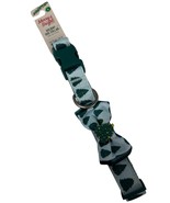 Merry Bright Holiday Dog Collar Green Light Blue Christmas Tree Size L 1... - $16.23 CAD